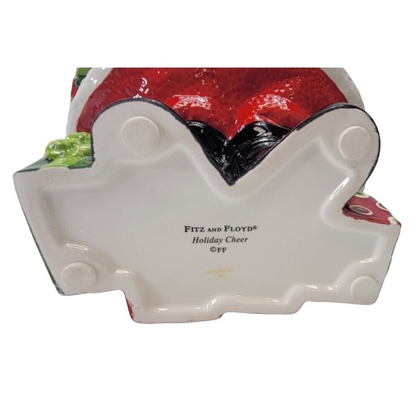 Fitz & Floyd 2008 Ceramic Holiday Santa Claus Cookie Jar New‎ Open Box